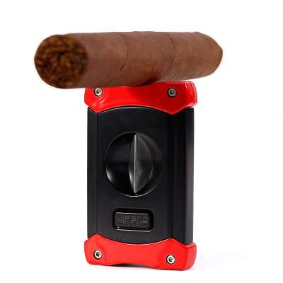 Genesis Stainless Steel V-Cutter Built-in Cigar Puncher Cigar Cutter