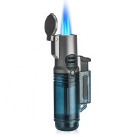 Genesis 3 torch flame custom logo plastic cheap cigar lighter