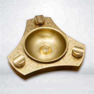 Genesis Triangel Copper Golden 3CT Cigar Ashtray