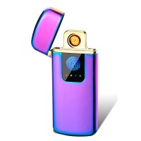 New Design Touch Botton Usb Rechargeable Portable Coil Lighter With Led Light Wholesale